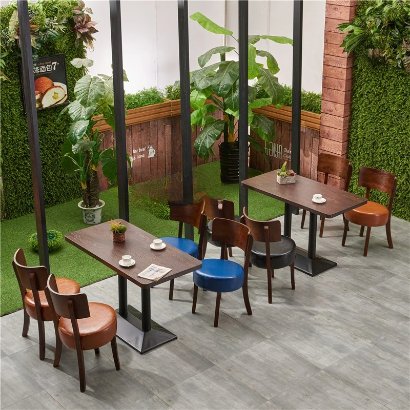 

Milk Tea Shop Table and Chair Combination Cold Drink Dessert Shop Coffee Shop Table and Chair Hamburg Cake Shop Solid