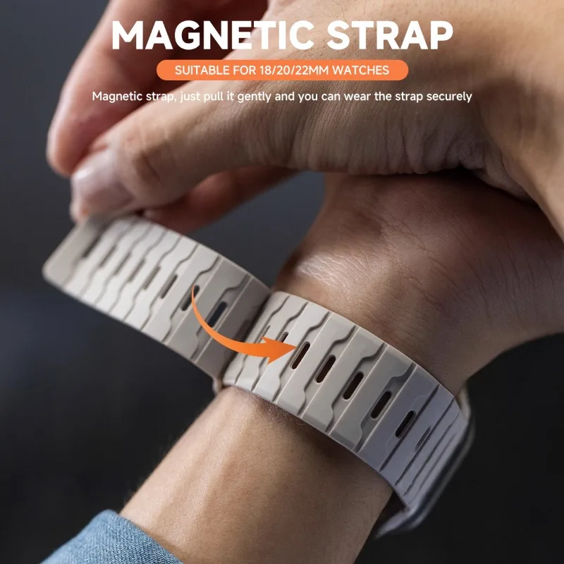 Magnetic Loop Silicone Strap - Available in Multiple Sizes