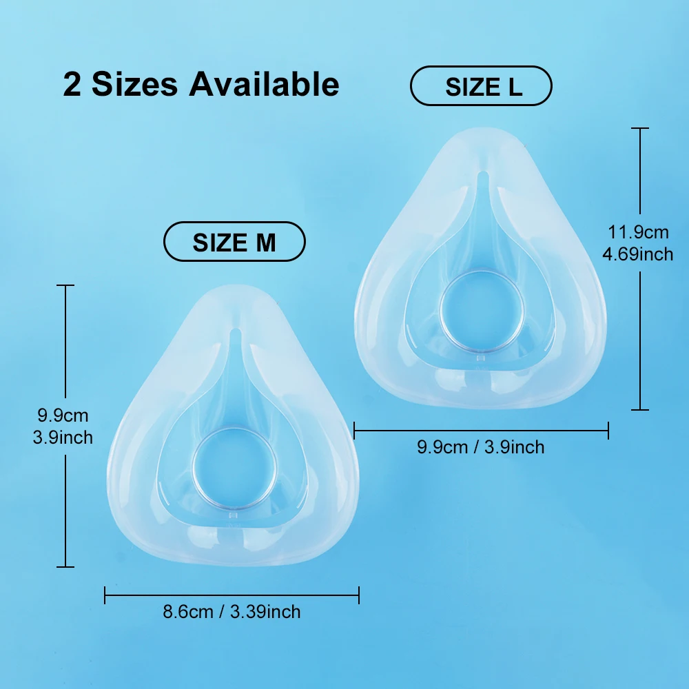 Comfortable Full Face CPAP Mask with Cushion and Adjustable Headgear for Sleep and Anti-Snoring