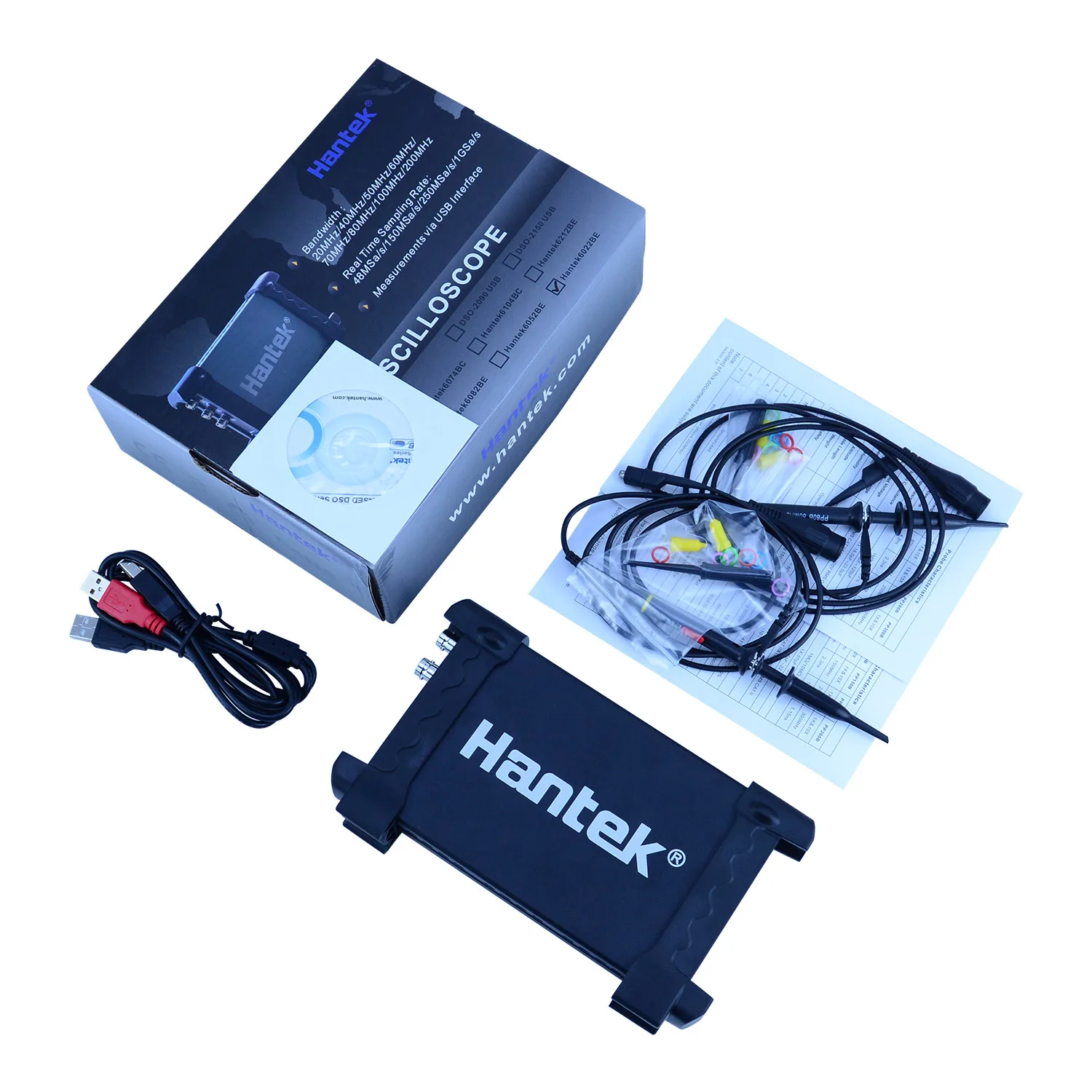Hantek-USBデジタルオシロスコープ,2ch,6022be,ラップトップ,ラップ