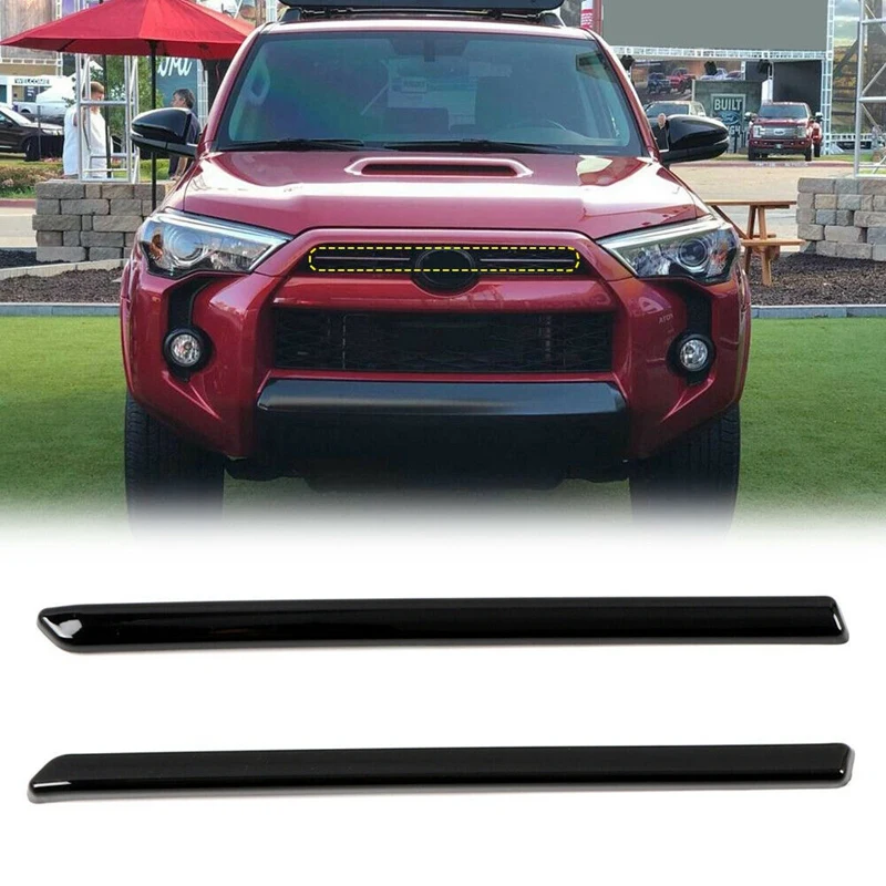 

Для Toyota 4runner TRD 2020 2021, автомобильные аксессуары, передняя средняя решетка, задняя крышка, отделка, глянцевый черный