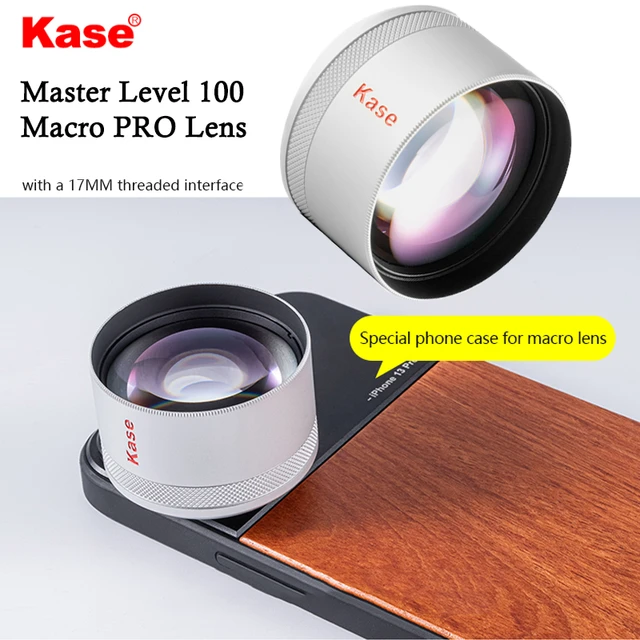 Kase-lente Macro Universal para teléfono, interfaz de rosca de 17MM, para  Huawei, Apple, iPhone, Xiaomi, ViVO, OPPO, nivel Maestro 100 - AliExpress