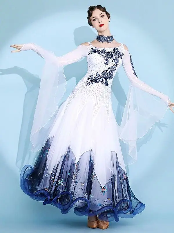 Duke Of Windsor Modern Dance Dress National Standard Dance Ballroom Performance Costume Waltz Clothes New