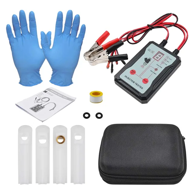 12V Upgraded Fuel Injector Tester & DIY Cleaning Tool， Test Two Injectors Simultaneously  Power Drive Modefuel Injector Test 1