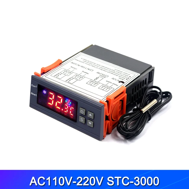STC-3000 12V 24V 220V 디지털 온도 조절기 온도 컨트롤러 온도계 센서 습도계