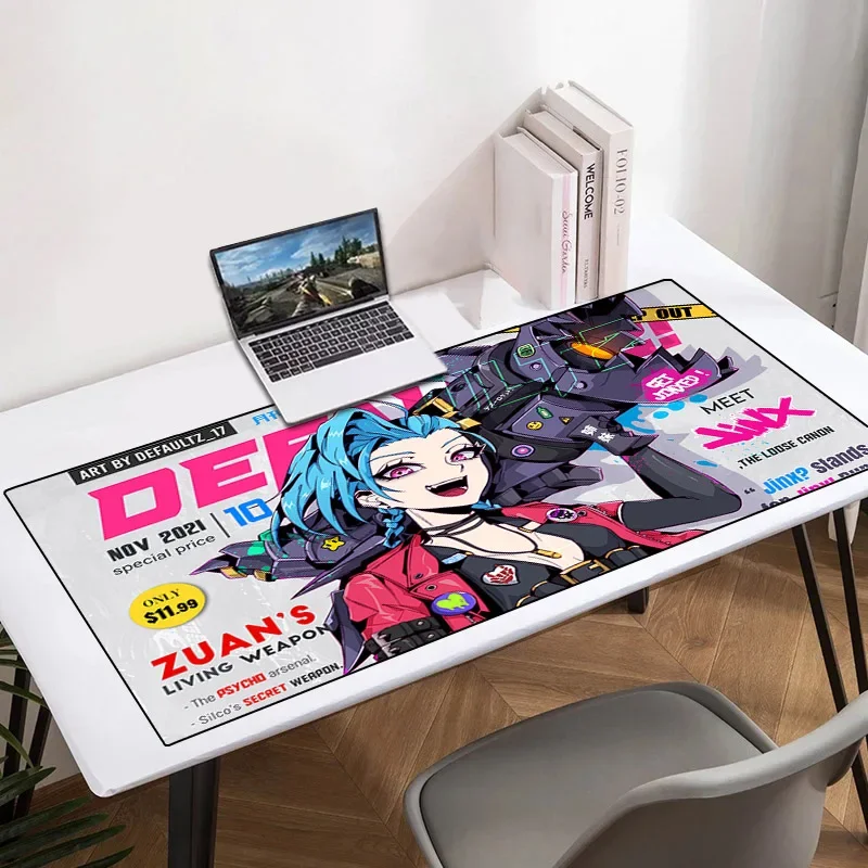 

Anime Sexy Girls Mousepad Gamer Keyboard Pad lol jinx Mouse Mats Rubber Mat Gaming Pc Accessories Mause Cabinet Desk Mause Pads