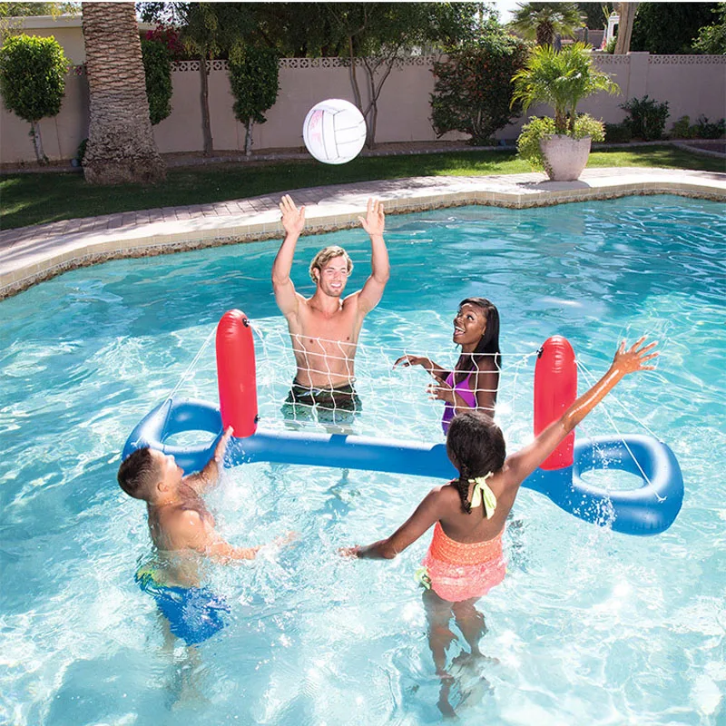 Summer Beach Toys Adult Children Family Swimming Pool Water Inflatable Volleyball Basketball Handball Goal Water Sports Game