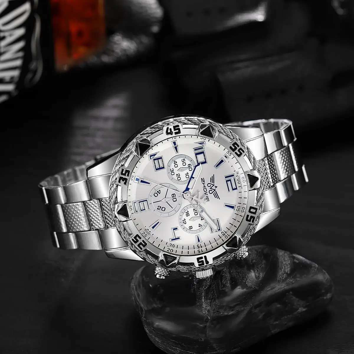 Rock Heavy Popular Big Dial Men Quartz Watches horloges mannen мужские часы Luxury Brand Men's Wristwatch Relogio Masculino Saat 5