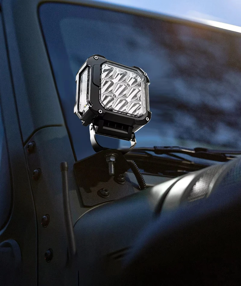 Led 4x4 UTV Roof Mount Off Road UTV Linkable Modular Kit 35W 3000Lumen Led Work Light With DRL Amber Side Lighting for Dodge Ram detail image 1