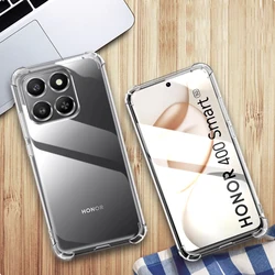 Clear Shockproof Airbag TPU Case - Soft Silicone Crystal Shell Cover for Honor 400 Smart (Clear)