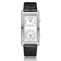 Ladies Minimalist Watch 2 Double Dial Time Zone Womens Fashion Elegant Wristwatch Quartz Clock Leather Strap Relogio Feminino 1