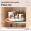 Turntable Cabinet Spice Organizer 25/30cm Rotating Condiment Organizer for Bathroom Cabinets Kitchen Countertop UD88 3