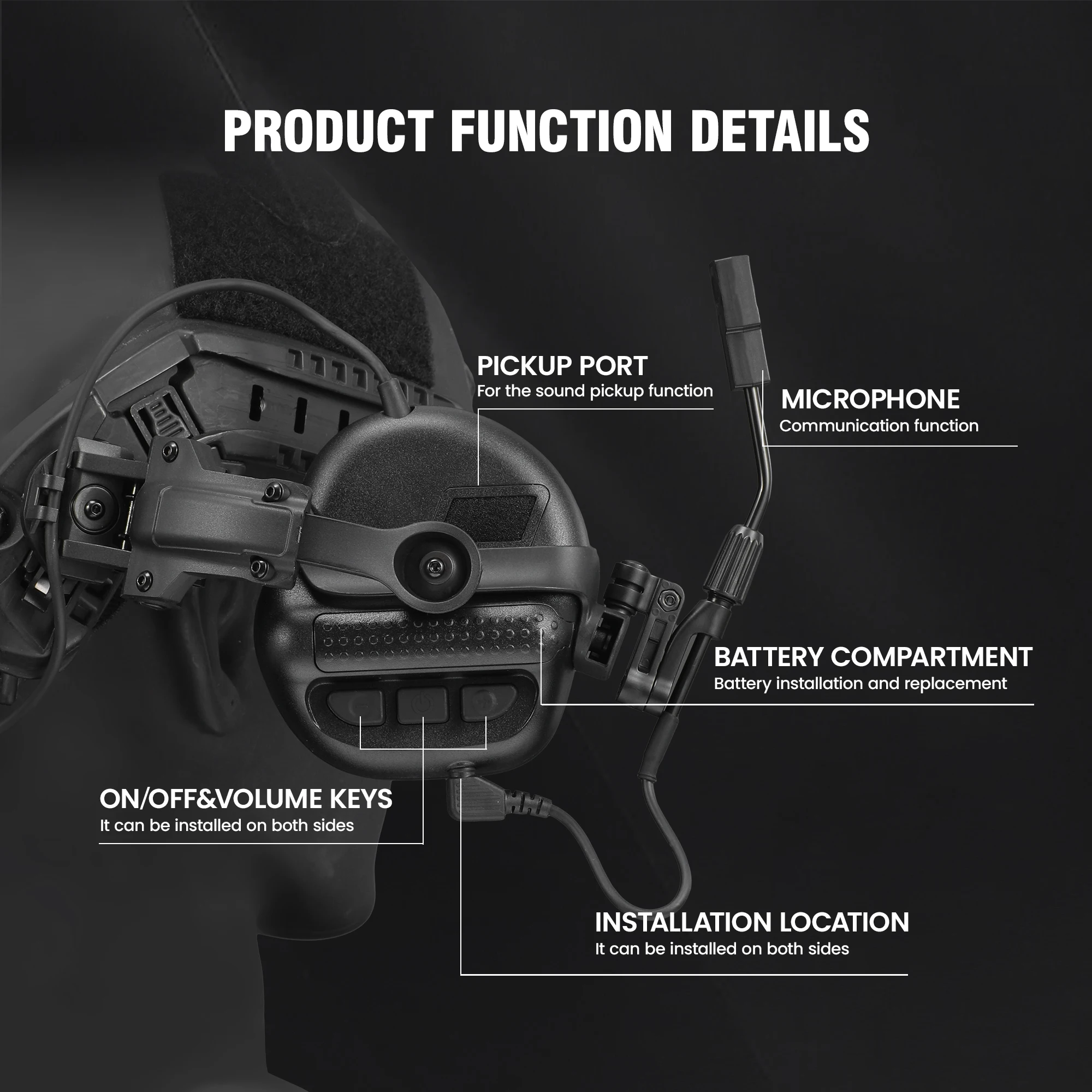 Casque antibruit F10/F30 avec micro - Lot de 1