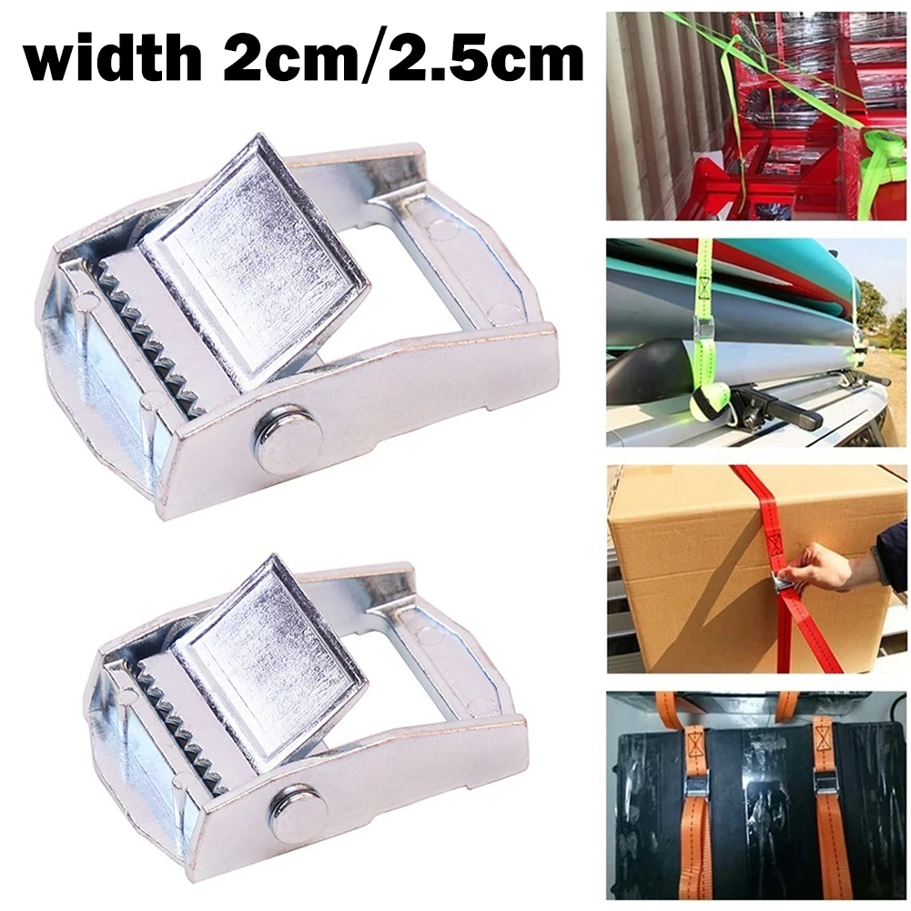 

20/25mm Outdoor Camping Climbing Heavy Duty Zinc Alloy Ratchet Buckle Fixed Tensioner Outdoor Tools Tie-down Cargoes Strap