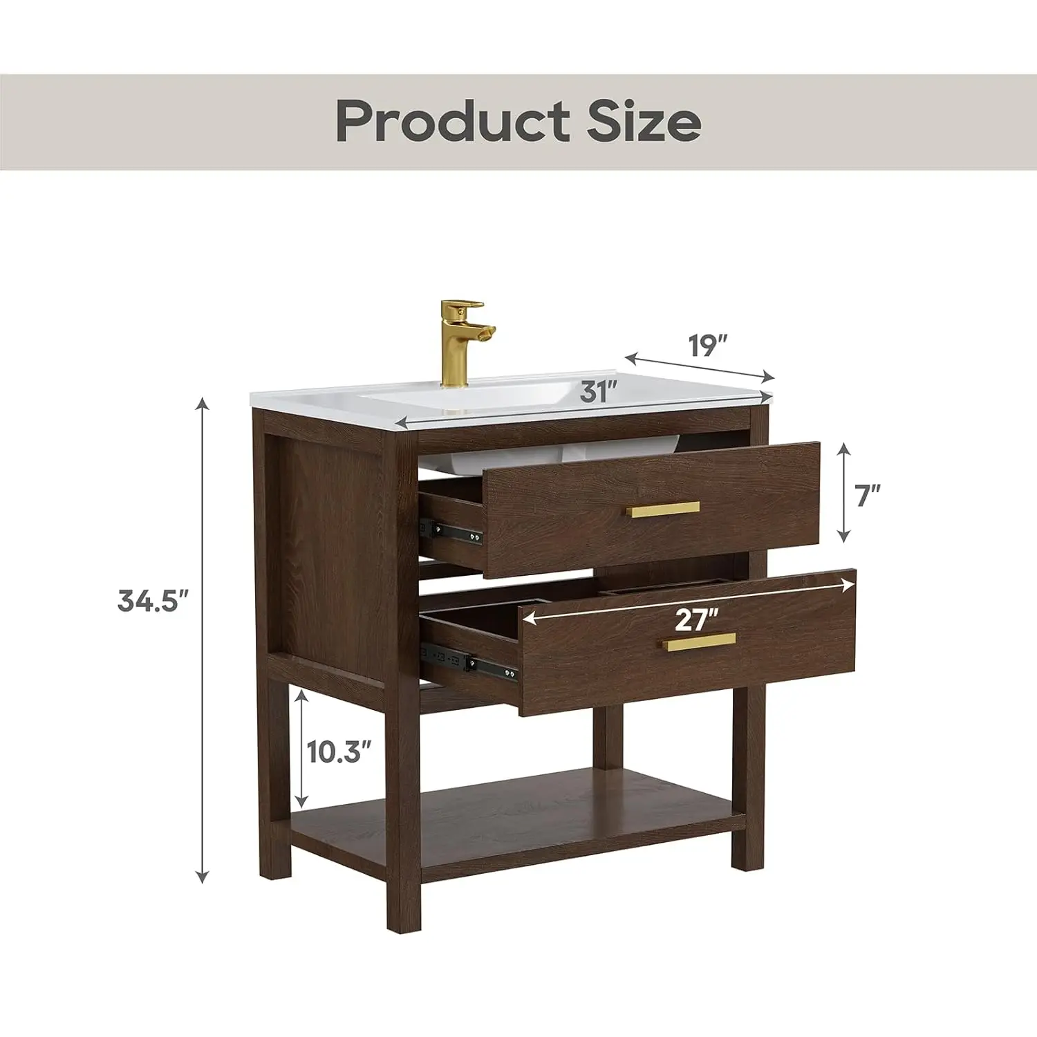 30" Farmhouse Vanity Sink 2