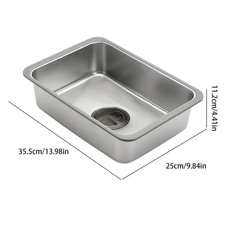 Kitchen Sink Workstation Stainless Steel Camping Sink Single Bowl Laundry Utility Portable Farmhouse Kitchen For