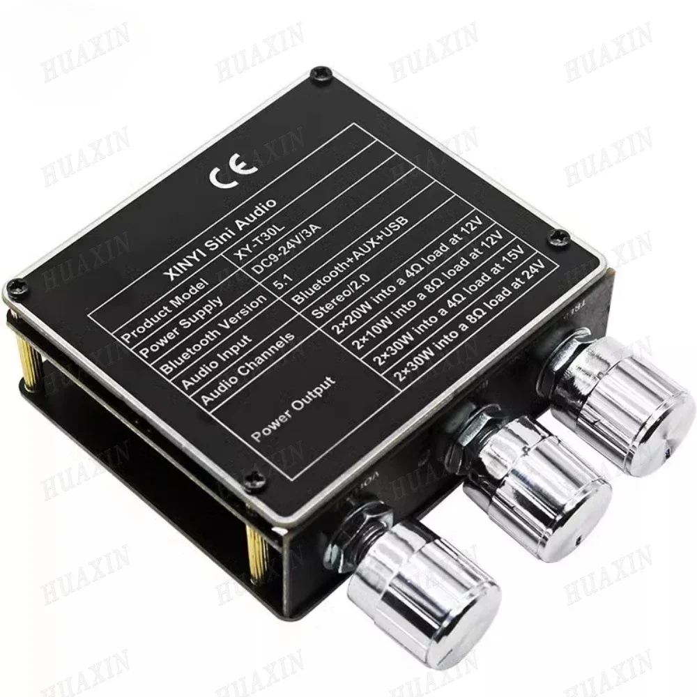 Kit Ampli Stéréo Hi-Fi T30L + 2 Haut-parleurs 3" 10W - Pour DIY, Arcade, Maison - Alimentation 12V