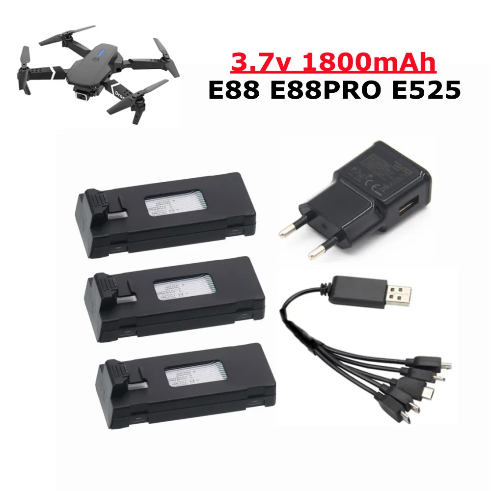 Drone Battery Accessories Battery Drone E88 1800mah Battery Drone