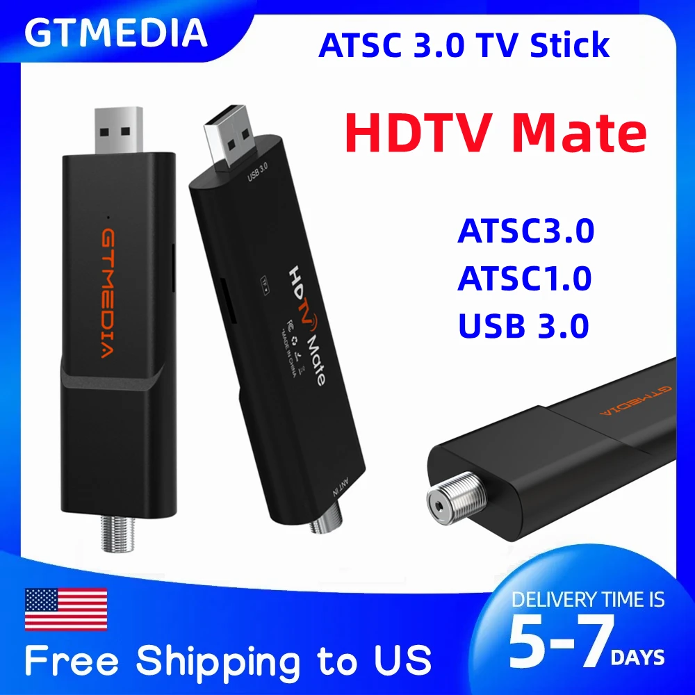 

GTMEDIA TV Stick HDTV Mate ATSC 3.0 USB Tuner 4K HD Android 9.0 Portable TV Dongle Compatible With ATSC3.0/1.0 Google Assistant