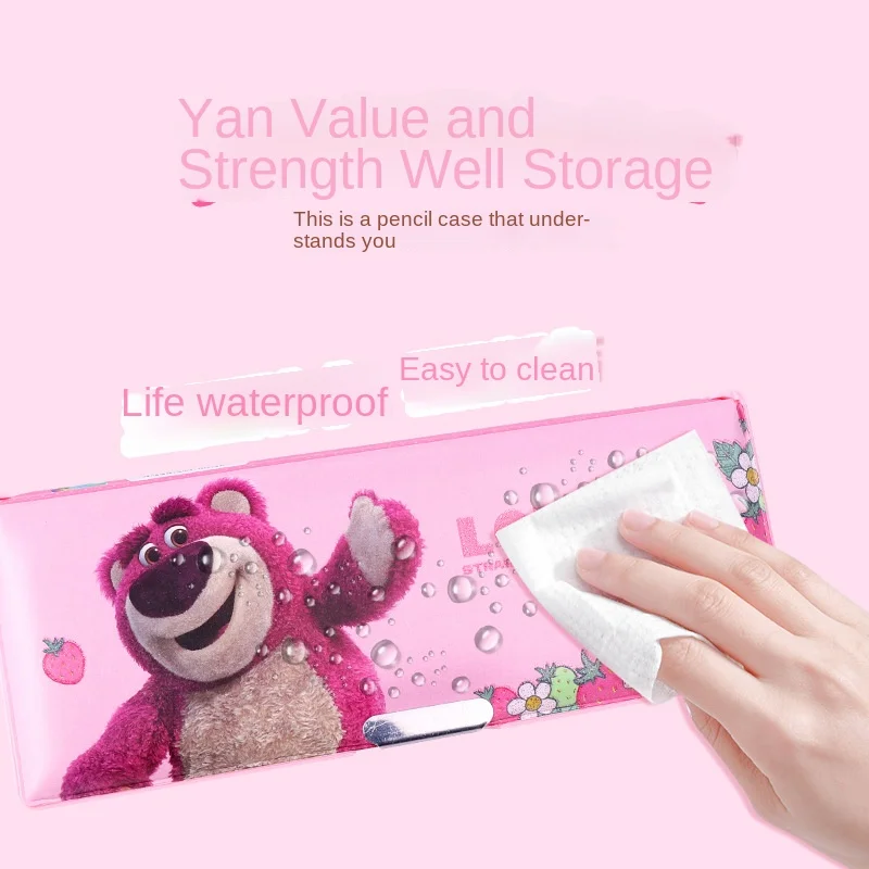 미니소 디즈니 시리즈 스티치 스파이더맨 귀여운 연필 가방, 두꺼운 대용량 문구 상자, 고가 문구 연필 가방