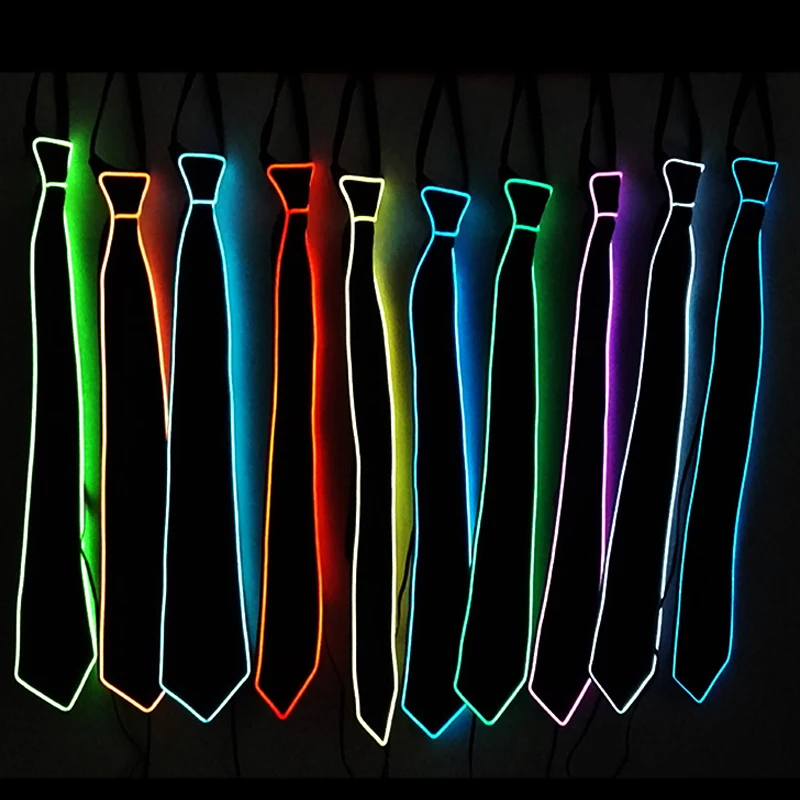 Bunte LED-Hosenträger, Kleiderbügel, LED-Glüh-Fliege, Herren-Krawatte für Männer, Hochzeit, Party-Zubehör, Tanzparty-Zubehör, leuchtet im Dunkeln – Detail 14