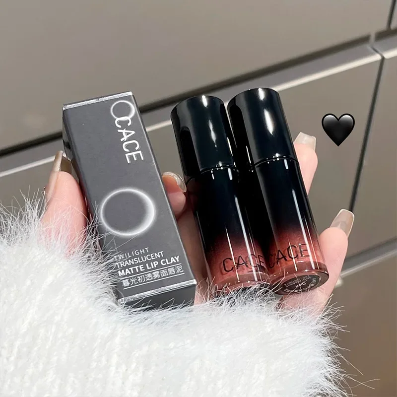 6 Colors Matte Lip Glaze Natural Long-Lasting Highly Pigmented Waterproof Lipstick Nude Red Lips Tint Mud Makeup