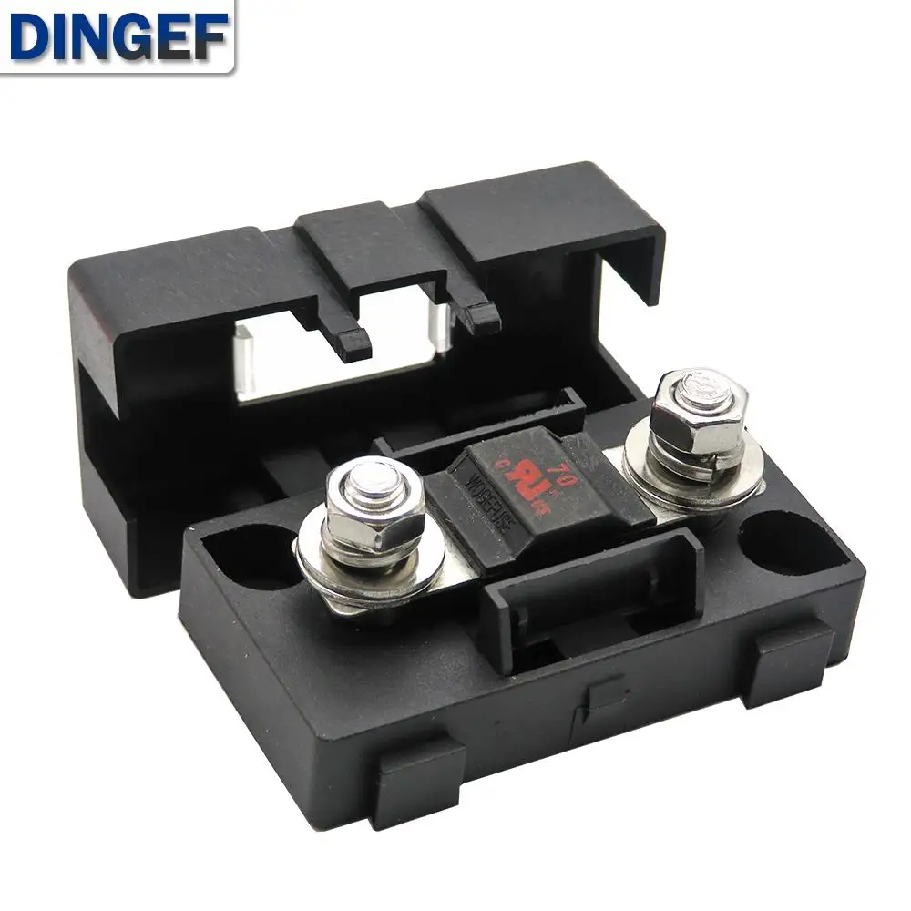 Trumpet Fork Plug Fuse 1Set 2PCS ANS 32V 40A 50A 60A 70A 80A 100A 125A 150A 200A Bolt Fixed Insurance ANS-8 Safety Plate Base