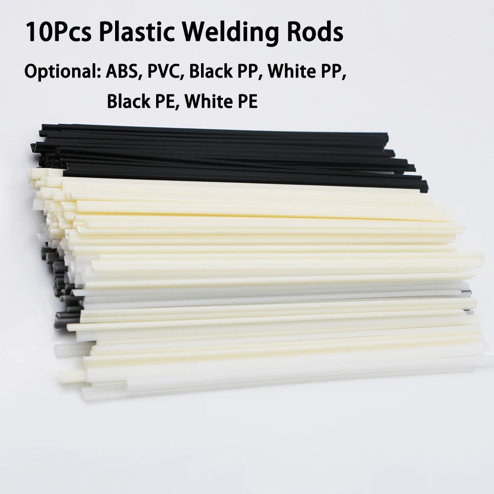 Welding Rods Plastic Welding Rods 10pcs 250mm Plastic Welding Rods ABS/PP/PVC/PE Welding Sticks For Plastic Welder Gun Bumper Repair Supplies Tool
