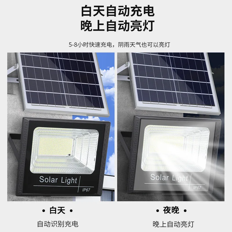 54LED 102LED 170LED 250LED Solar Flood Light Outdoor IP67 Waterproof Reflector Solar Solar Powered Spotlight With Remote Control 2