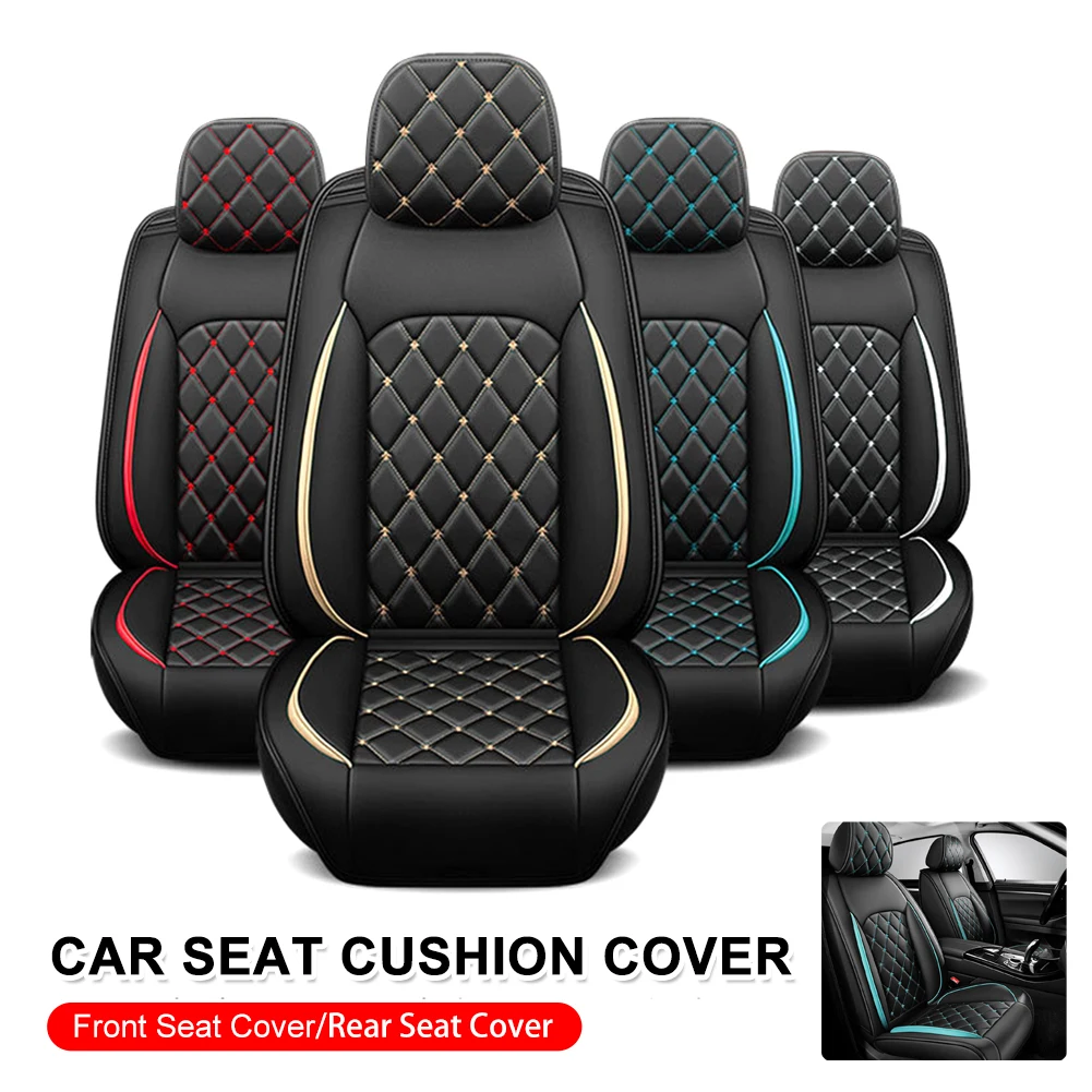 

Universal Car Seat Cover PU Leather Protective Cover Front And Rear Seat Cushion Cover All Season Suitable For Sedans SUVs Truck