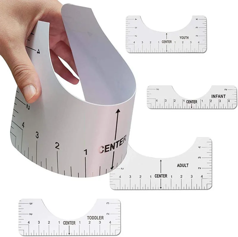 Transparent Acrylic T-shirt Alignment Ruler