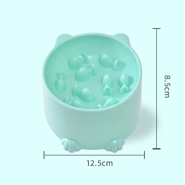 New anti-choking and high-neck protection cat bowl slow-food bowl cat dog feeder anti-overturn cat slow-food bowl pet supplies 6