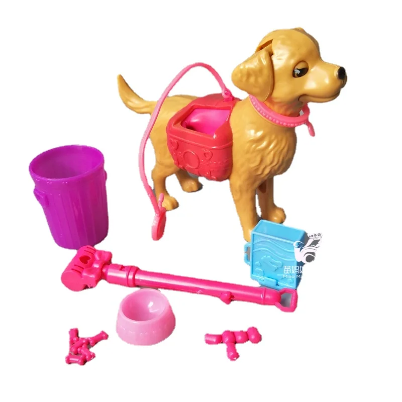 Cane Pet Set Cibo Per Cani Ossa 1:6 Accessori Per Casa Delle Bambole Burattino Giocattolo Per Barbie Ken Doll Play House Early Education Girl Gift
