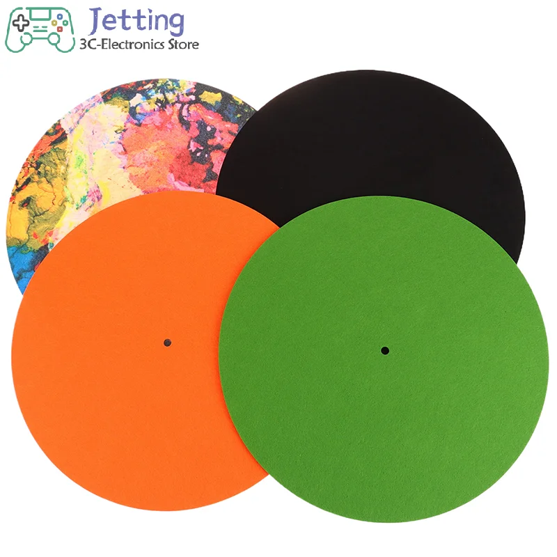 새로운 1개 슬립 매트 펠트 턴테이블 플래터 매트 LP 바이닐 레코드 오디오 교체 DIY 액세서리 오디오파일용 두꺼운 턴테이블 매트
