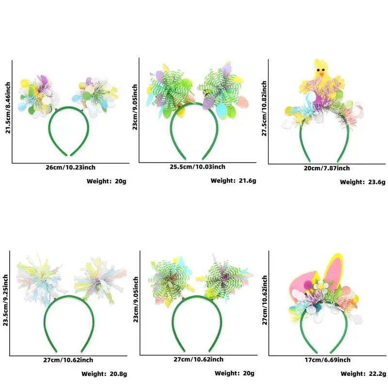 Happy Easter Headband Happy Easter Day Hairband For Decoration Cartoon Spring Day Party Hair Hoop Decoration For