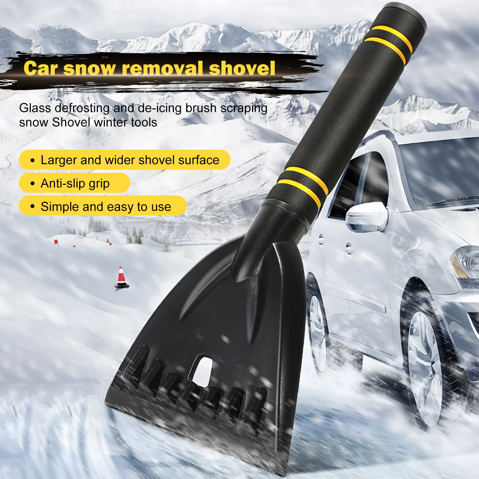 Windshield Snow Removal Scraper Ice Shovel Window Clean Auto Car Vehicle Tool 