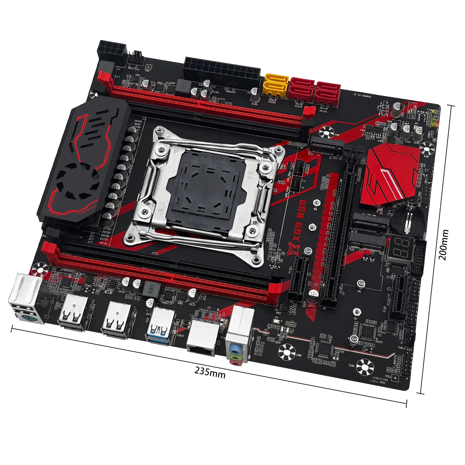 MACHINIST X99 コンピューターマザーボード LGA 2011-V3 (Intel Core i7 第5/6世代) ATXサーバーマザーボード VRMファン付き (PCIe 3.0、デュアルM.2、SATA 6Gb/ マザーボードMACHINIST-X99-3 : MACHINIST X99 LGA 2011-V3