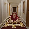 European Retro Floral Long Corridor Carpet Washable Runner Stairway Rug Luxury Aisle Long Corridor Non-slip Mat Customizable 1