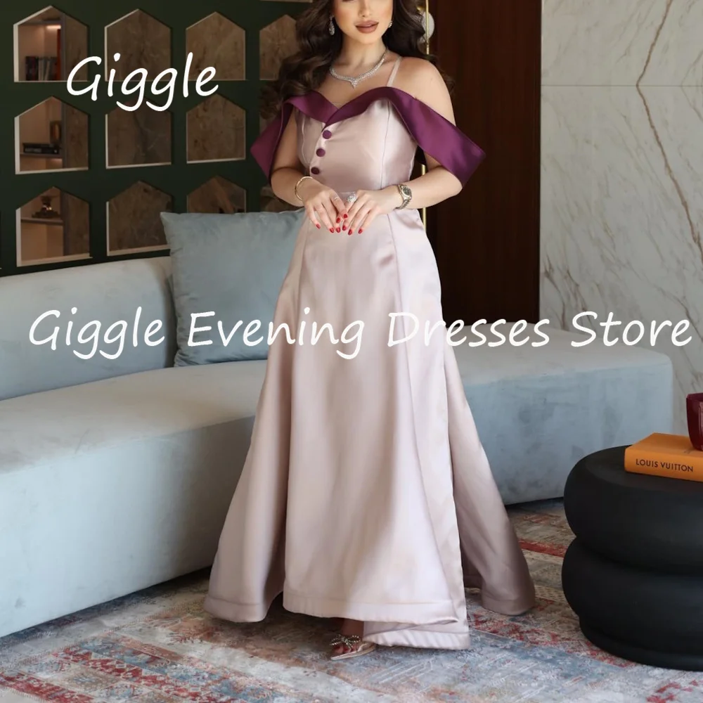 

Giggle Satin Sweetheart A-line Arab Ruffle Formal Elegant Prom Gown Saudi Ankle Length Evening Party Dresses for Women 2023