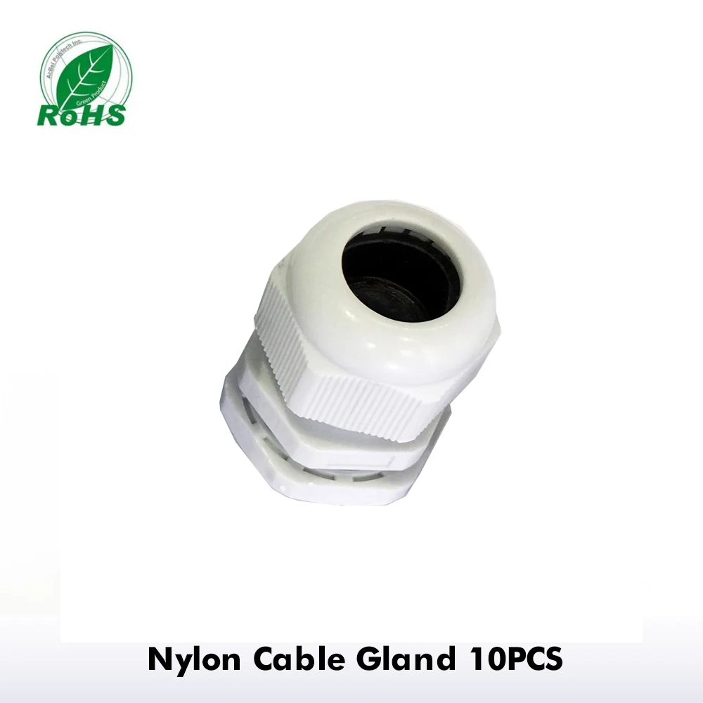 10pcs PG Series Waterproof Cable Gland Cable Entry IP68 White Black Nylon Plastic Connector PG7/9/11/16 PG19/21