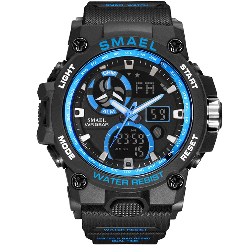 

Classic Brand Boy Girl Sports Watch Dual Display Analog Digital LED Electronic Quartz Watches Waterproof Swimming Military
