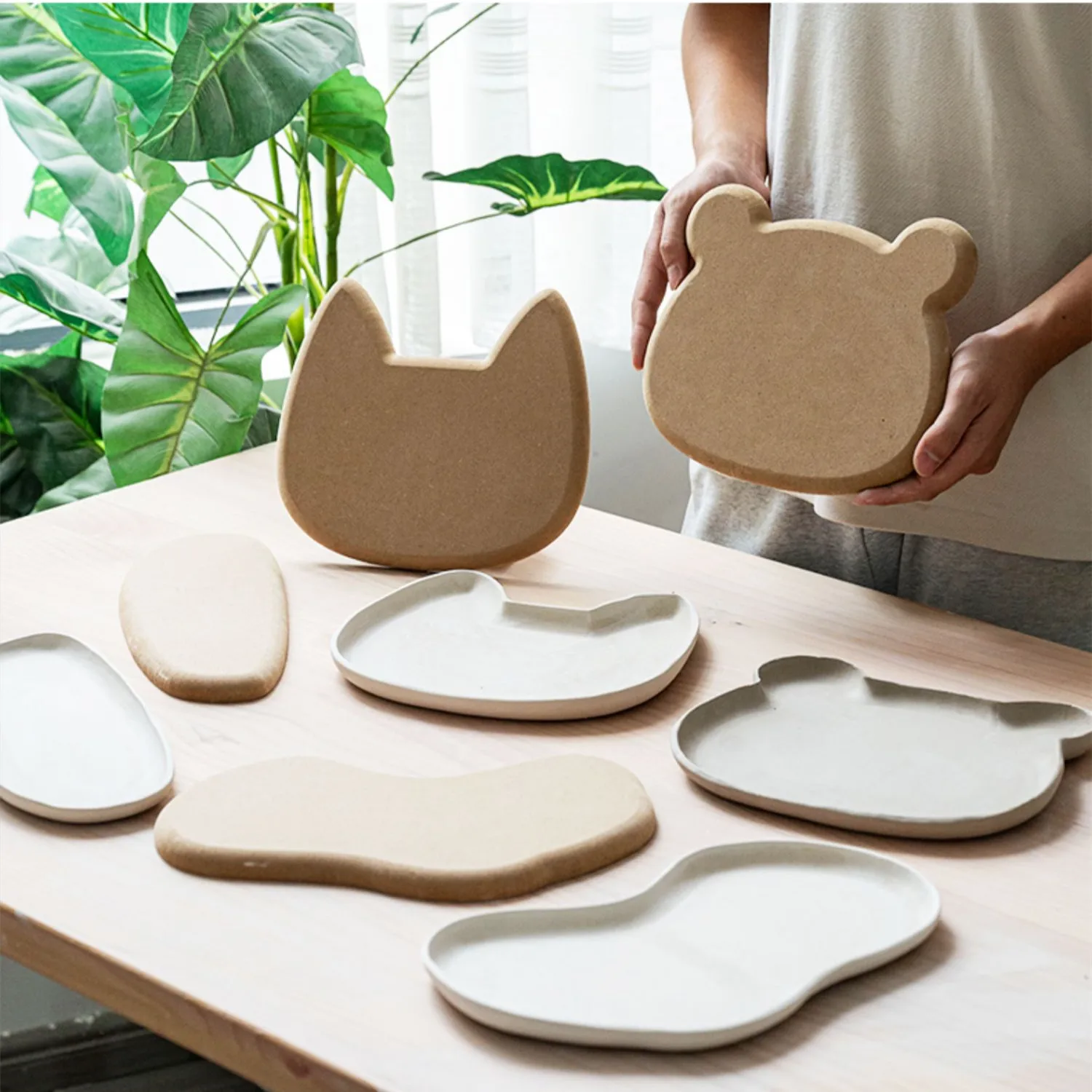 Ceramics Plate Forming Molds Pottery Tools Printing Blank Density Board Clay Handbuliding Prototyping Geometric DIY Modeling Sup