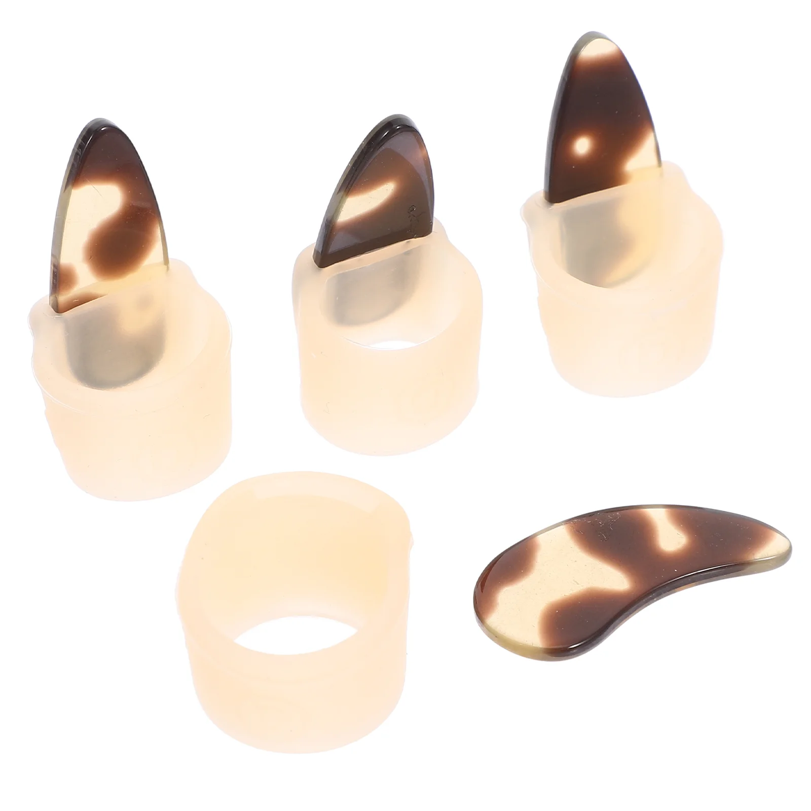 8Pcs Guzheng Nail Protectors Adjustable Silicone Covers Reusable Musical Instruments Accessories Replacement For Comfortable