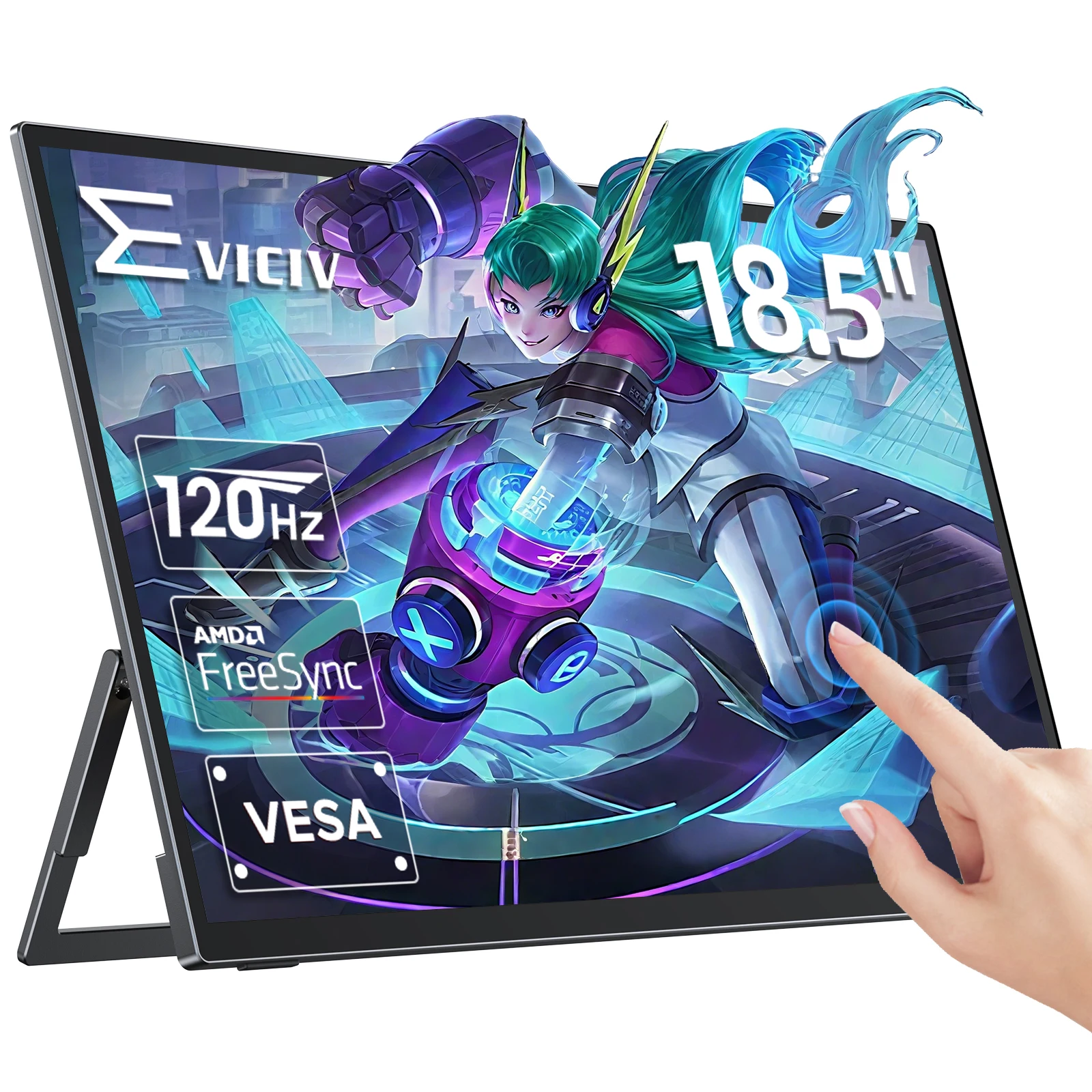 EVICIV ポータブルモニター タッチスクリーン 18.5 インチ 120Hz