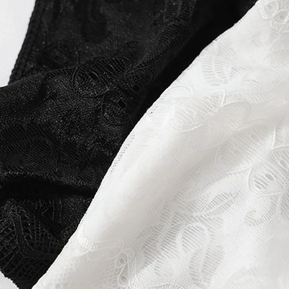 Double Layer Strapless Insert Wrapped Chest Transparent Mesh Lace Flower Anti-Glare Tube Top Thin Clip on Bralette women tube tops