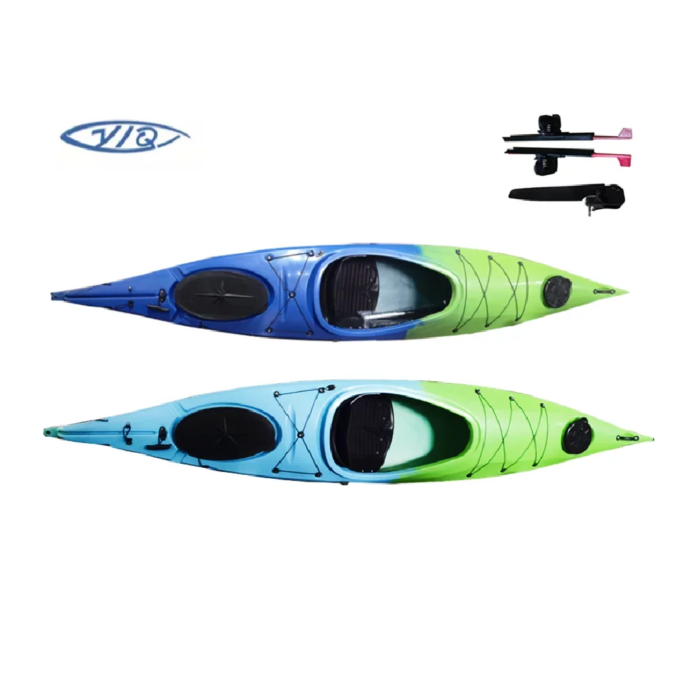 

Hot Sale 3.5m Single Sit In Ocean Sea Kayak with 2 Hatches and Rudder System at factory price