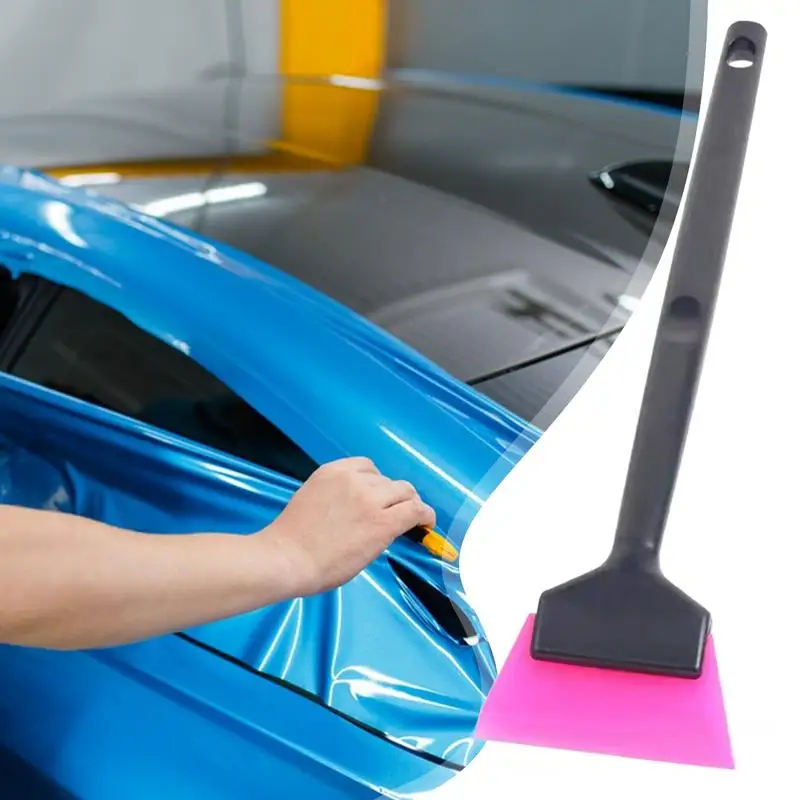 Car Wrap Squeegee Windshield Sticker Applicator Squeegee Scraper Tool With Handle High Strength Film Installation Tools