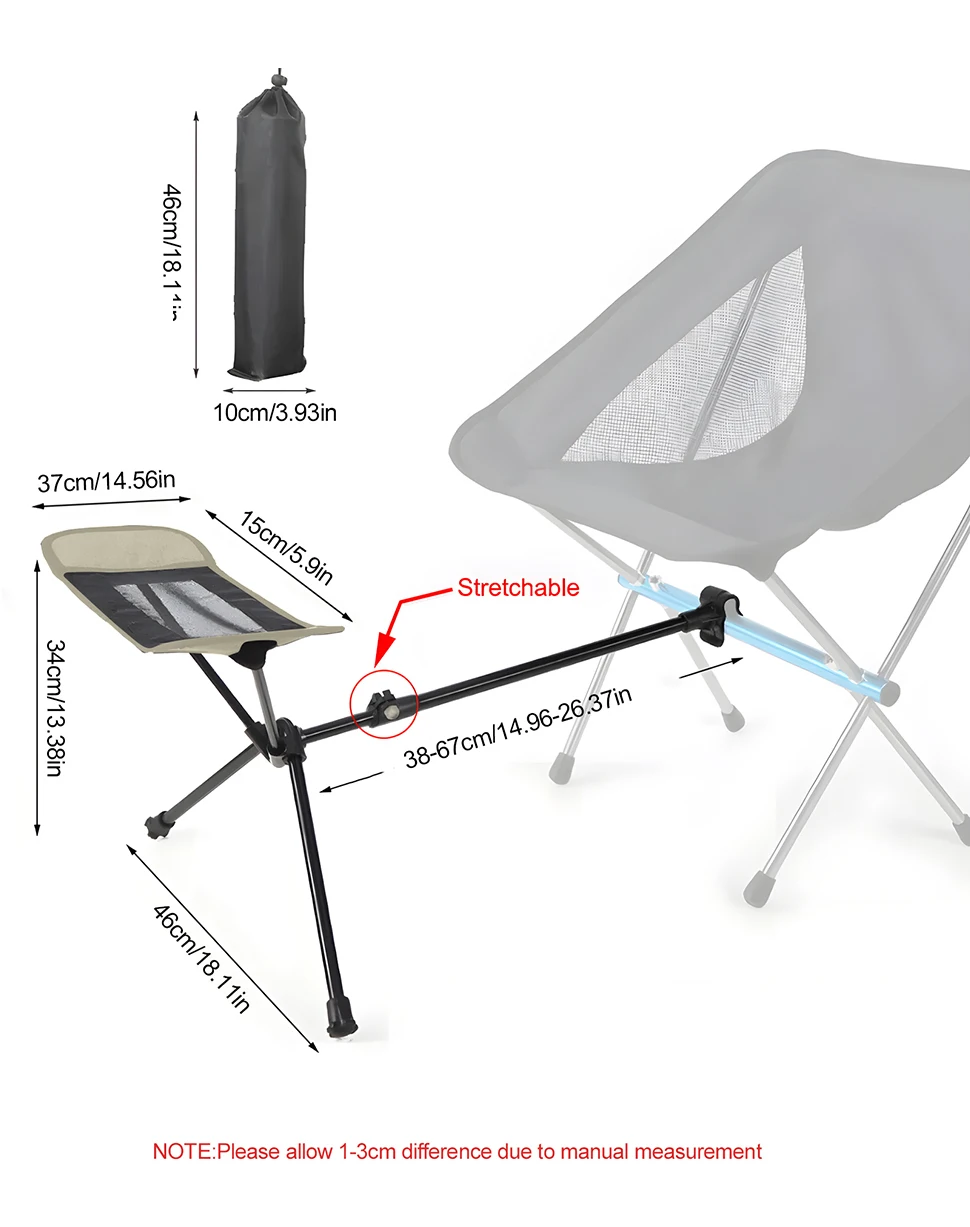 Outdoor Portable Folding Chair Footrest Aluminium Alloy Retractable Rest Bracket Chair Stool Foot Rest for Camping Fishing BBQ 17 Outdoor Portable Folding Chair Footrest Aluminium Alloy Retractable Rest Bracket Chair Stool Foot Rest for Camping Fishing BBQ 9