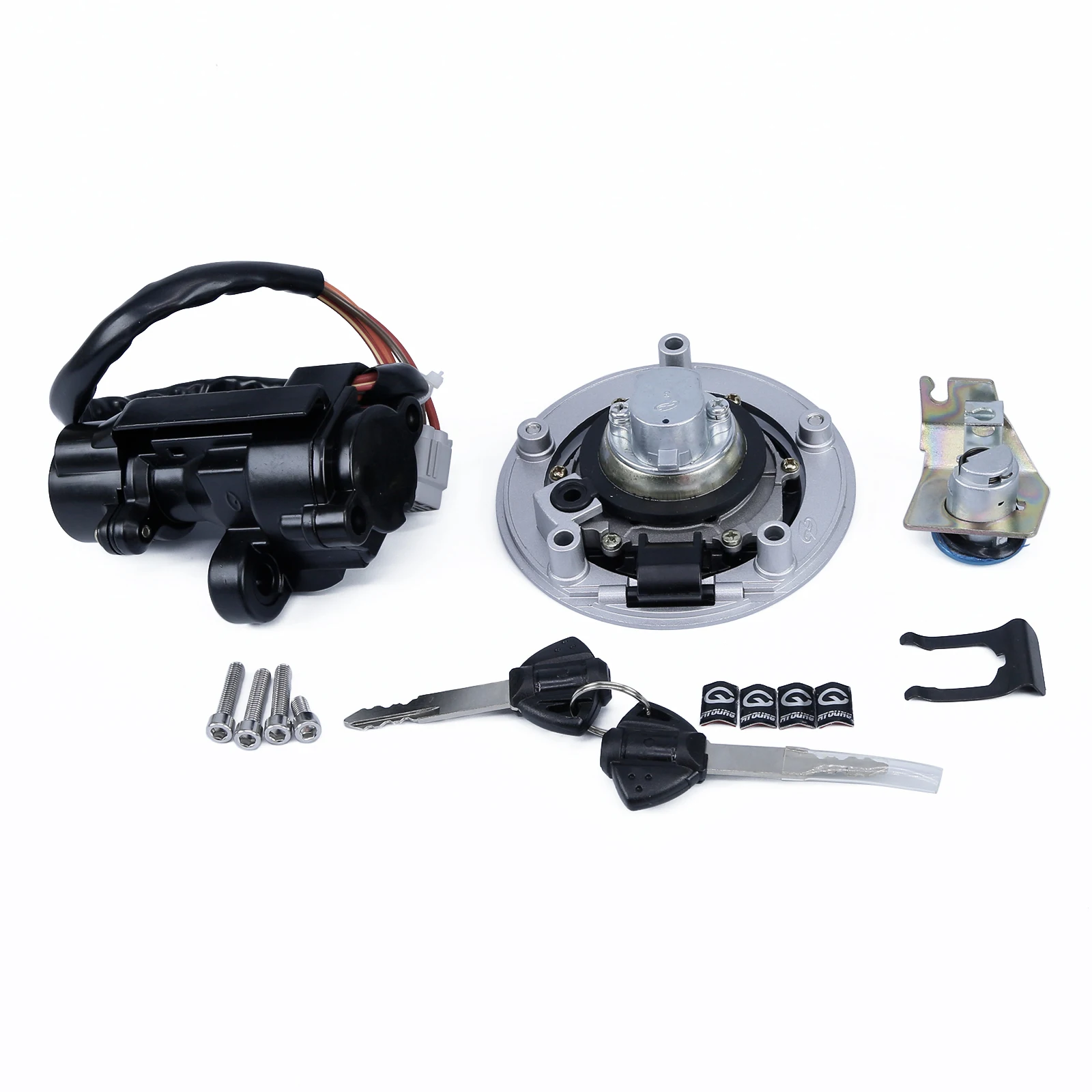 스즈키 GSXR600 GSXR750 GSXR1000 2006-2018 오토바이 점화 스위치 연료 가스 탱크 캡 시트 잠금 키 세트