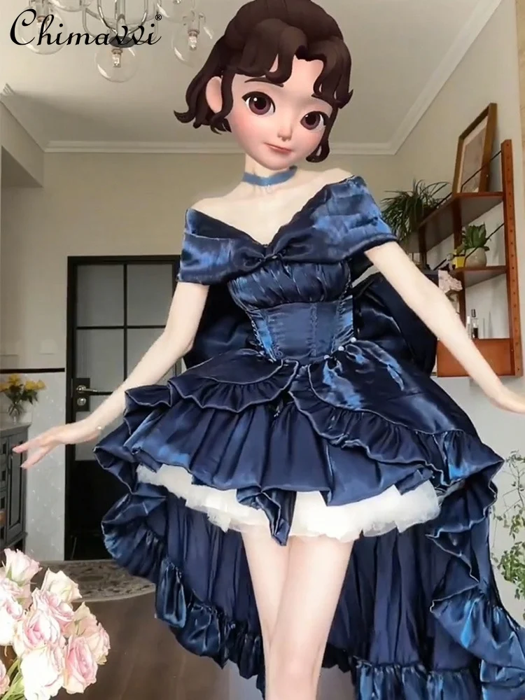 Lolita Style Tube Top Dress 2024 New Summer Women's Tube Top